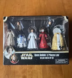 STAR WARS QUEEN AMIDALA & PRINCESS LEIA DELUXE DRESS UP SET R2-D2 Disney Parks - Picture 1 of 2