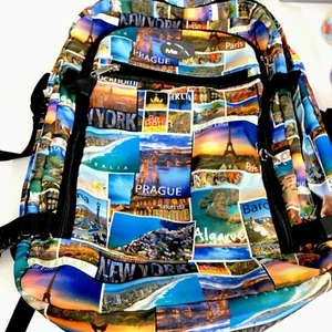 Cabin Max World Traveler Rucksack bunt bedruckte Collage/Taschen/X Large - Bild 1 von 19
