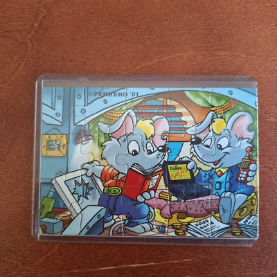 Ü-EI Puzzle Mega Mäuse D 2001 Ecke oben Rechts + BPZ. - Bild 1 von 2