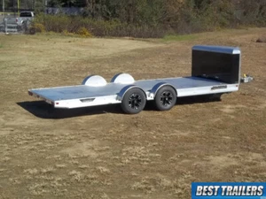 Aluma 8222 H executive 7 x 22 carhauler deluxe aluminum trailer 10k equipment - Picture 1 of 12