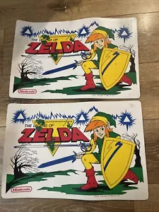 Zelda 1989 Placemat Food Link 2 Nintendo - Picture 1 of 2