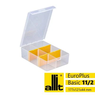 Allit Sortimentskasten EuroPlus Basic11/2-4, 2-6 Fächer,4 flexible Trennstege, 1 - Bild 1 von 3