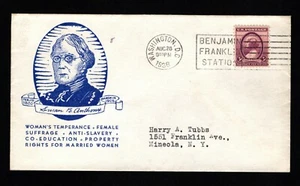 US #784 Beverly Hills Cachet FDC - Mellone #6 Aug 26, 1936 Susan B Anthony Vote - Foto 1 di 2