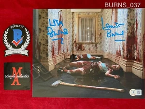 Foto firmada doble de Lisa & Louise Burns 8x10 The Shining Grady Twins Beckett - Imagen 1 de 1