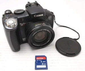 Canon Powershot S5 IS 8MP Digital Camera 12X Optical Zoom Flip Screen With 2 GB - Picture 1 of 9
