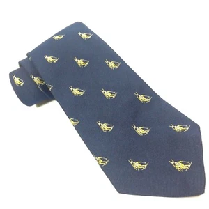 Robert Talbott Snow Skiing Tie Mens Blue Downhill Slalom Cross Country Vintage - Picture 1 of 7