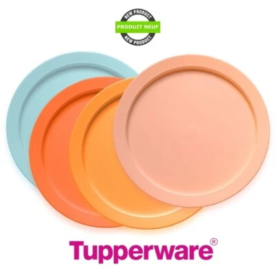 TUPPERWARE® PRODUIT NEUF - 4 Assiettes enfant Tupperkids multicolores - Photo 1/3