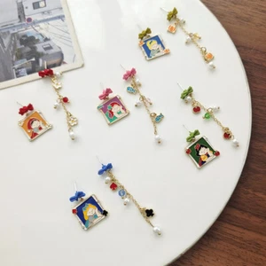 Disney Princess Cute Cartoon Fairytale Movie Snow White Dangle Womens Earrings - Picture 1 of 6