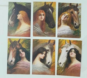 LIBERTY ART NOUVEAU-AUTORE GUERZONI-LOTTO 6 CARTOLINE-C55-153 - Picture 1 of 1