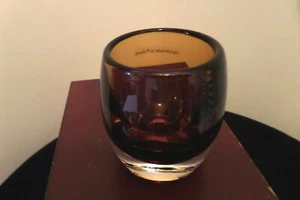 Handmade in Poland Brandy Snifter Cognac Glass Brown 3" Double Blown - Picture 1 of 3