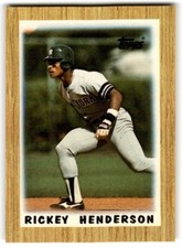 1987 Topps Major League Leaders Minis Rickey Henderson New York Yankees #64