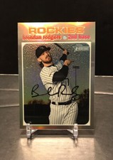 2020 Topps Heritage Chrome Brendan Rogers THC-44 Refractor /571 Colorado Rockies