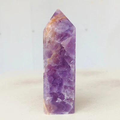 142g Natural Amethyst Agate Quartz Crystal Obelisk Wand Mineral Healing A261 - image 1 of 4