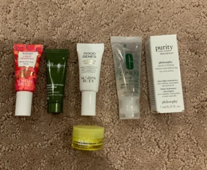 6x Skincare Sample set - Sunday Riley Dr. Andrew Clinique Milk makeup Purity NEW - Picture 1 of 7