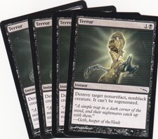 4 x Terror common instant from Mirrodin (MTG)
