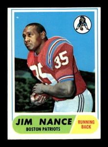 1968 Topps #72 Jim Nance  RC   Boston Patriots - Picture 1 of 2