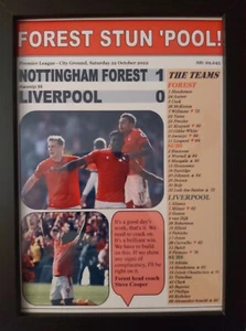 Nottingham Forest 1 Liverpool 0 - 2022 Premier League - souvenir print - Picture 1 of 5