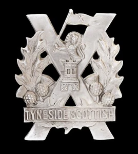 Insignia de gorra Tyneside escocesa primer patrón plata con sello - Imagen 1 de 1