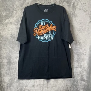 🆕 D.O.M Men’s (If I Don’t Remember)  Short Sleeve T-Shirt  Black Size 2X - Picture 1 of 6