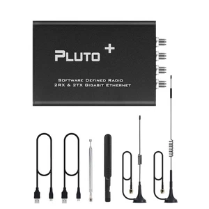 PLUTO+ SDR Transceiver Radio with 4 Antennas for Gigabit Ethernet Micro SD Card - Picture 1 of 7
