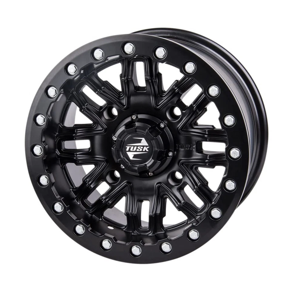 4/156 Tusk Nebo Beadlock Wheel 14x7 5.0 + 2.0 Matte Black For POLARIS DIESEL 455 - Image 1 of 4