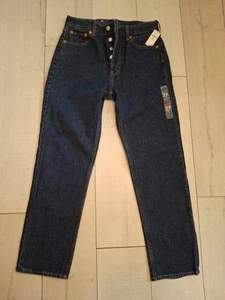 Gap Womans Dark Denim Jeans 27/4 Regular Cheeky Staight High Rise Button Fly New - Picture 1 of 17