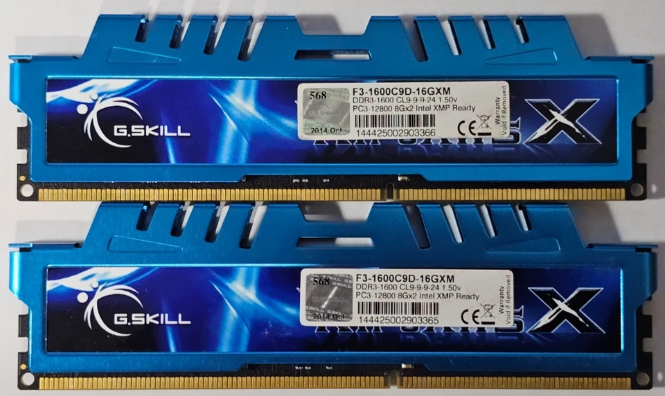 G. SKILL PC3-12800 16GB DDR3 1600 MHz PC3-12800 DDR3 Memory (F3-1600C9D-16GXM) - Image 1 of 1