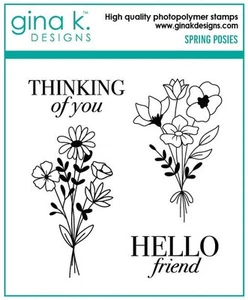 Estampillas transparentes de Gina K Designs - Poses de primavera - Imagen 1 de 1