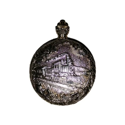 CENOVA POCKET WATCH TRAIN SCENE FOR PARTS NOT WORKING CONDITION  - Image 1 of 4