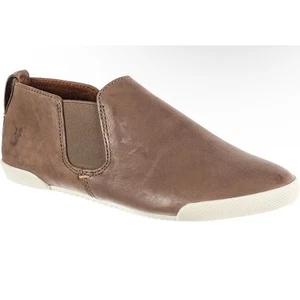FRYE Damen 7M "Melanie" Slipper Leder Sneaker taupe flach Bootie Schuh - Bild 1 von 10