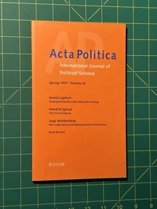 Acta Politica Band 32, Nr. 1 (Frühjahr 1997) - Bild 1 von 7