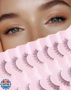 Frihappy Pestañas Naturales Cortas Wispy Pestañas Falsas C Curl HP-70 - Imagen 1 de 5