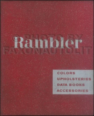 1961 AMC Rambler Colore E Venditore Album Dati Libro Accessori Specifiche - Immagine 1 di 2