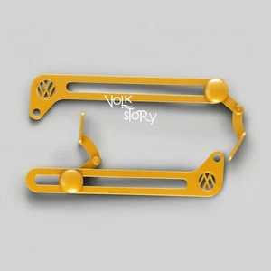 POP OUT WINDOW EXTENSION LATCH / PAIR | VW BEETLE 1953 - 64 YELLOW COLOR - Picture 1 of 4