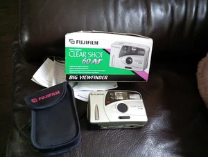 Fujifilm Clear Shot 60 AF 35mm Film Point and Shoot Camera Silver Tested - Picture 1 of 9