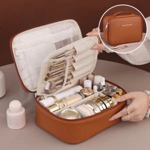 Portable Travel Cosmetic Bag Large Capacity Waterproof Toiletry Bag Storage B AT - Photo 1/16