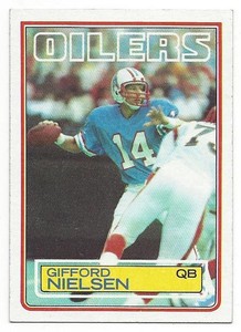 GIFFORD NIELSEN 1983 Topps #279 NM-MT NFL Houston Oilers 