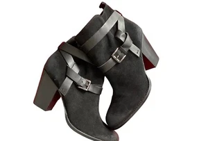 Nuevo con etiquetas Ivanka Trump Botines Gamuza Negros. Talla 9 - Imagen 1 de 8