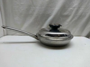 Regal Ware Limited Edition Stainless 8" Gourmet Skillet Chef Pan & Lid - Picture 1 of 8