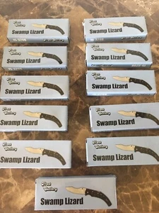 New: (11) Lot. Swamp Lizard. Folding Knife. Frost Cutlery. # 15-329B - Picture 1 of 3