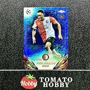 TOPPS CHROME UEFA 2023-24 ANTONI MILAMBO RC /150 BLUE SHIMMER REFRACTOR - Picture 1 of 2