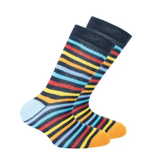 Kids Black Rainbow Stripe Socks - Picture 1 of 7