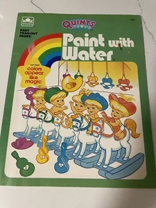 Vintage 1990-QUINTS Paint with Water Color Book Golden - Picture 1 of 2