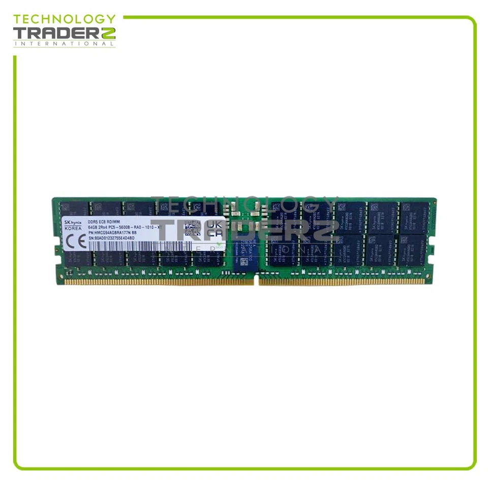 Memoria RDIMM HMCG94AMBRA177N Hynix 64 GB PC5-44800 DDR5-5600 MHz ECC REG 2Rx4 Foto 1 de 1