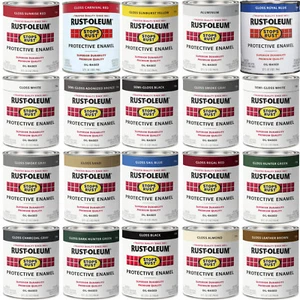 Rust-Oleum Stops Rust Brush On Paint, Quart, 32 Fl Oz, Choose Your Color - Picture 1 of 19