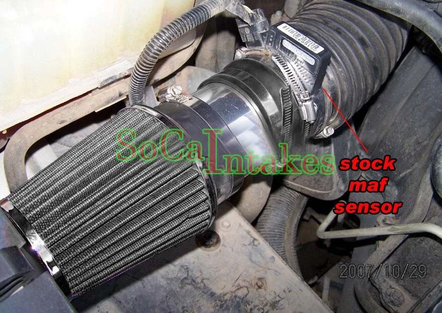 Black Air Intake System Kit&Filter For 1999-2006 GMC Sierra 1500/1500HD V8 - Image 1 of 1