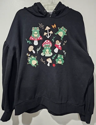 Лягушка и гриб толстовка с капюшоном черный шип и Fabbe Hot Topic - Изображение 1 из 4