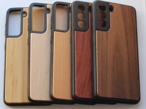 Echt Massivholz Stoßfeste Hülle für Samsung S21 5G, Bambus, Ahorn, Nussbaum, Rosenholz - Bild 1 von 6