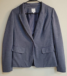 Halogen Womens Blazer Jacket Size XS one button long sleeve lightweight gray
