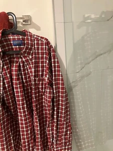 Pendelton Boulevard red long sleeve button cotton Shirt men's adult XL - Picture 1 of 3